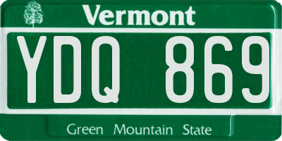 VT license plate YDQ869
