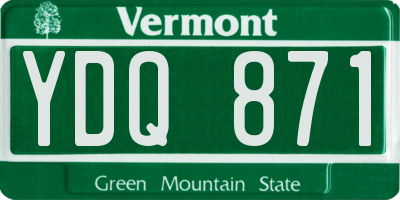 VT license plate YDQ871
