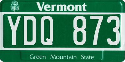 VT license plate YDQ873