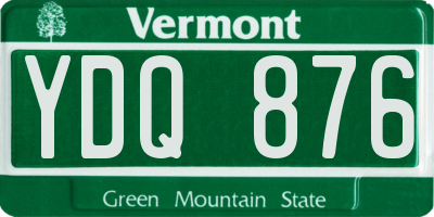 VT license plate YDQ876