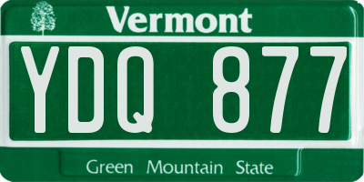 VT license plate YDQ877