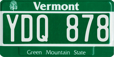 VT license plate YDQ878