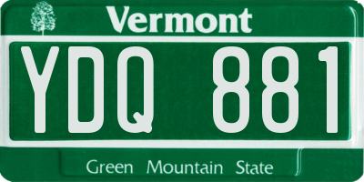 VT license plate YDQ881