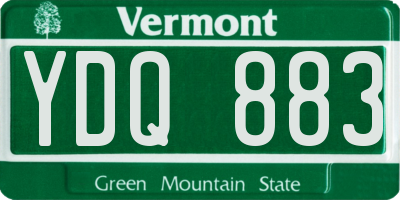 VT license plate YDQ883
