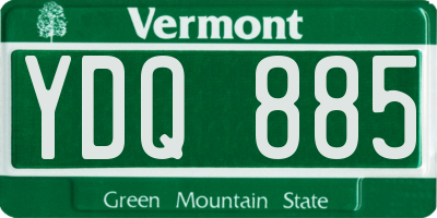 VT license plate YDQ885