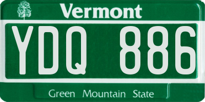 VT license plate YDQ886