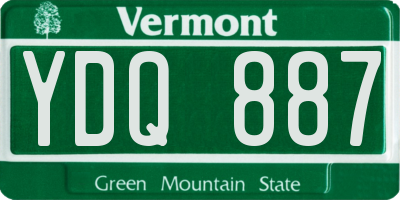 VT license plate YDQ887