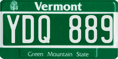 VT license plate YDQ889