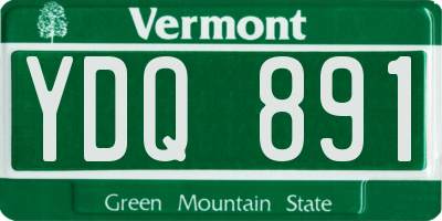 VT license plate YDQ891