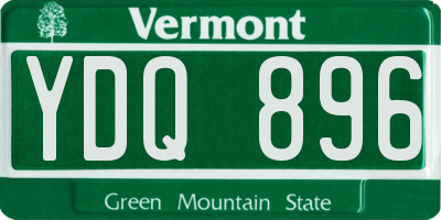VT license plate YDQ896