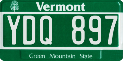 VT license plate YDQ897