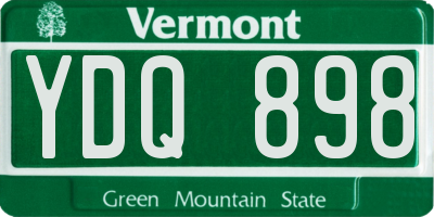 VT license plate YDQ898