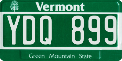 VT license plate YDQ899