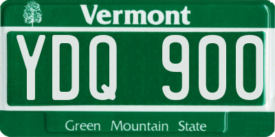 VT license plate YDQ900
