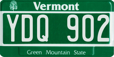 VT license plate YDQ902