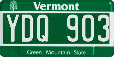 VT license plate YDQ903