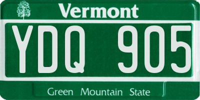 VT license plate YDQ905