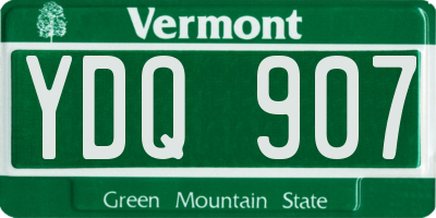 VT license plate YDQ907