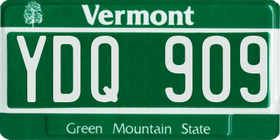 VT license plate YDQ909