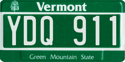 VT license plate YDQ911