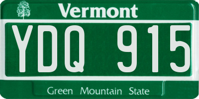 VT license plate YDQ915