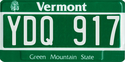VT license plate YDQ917