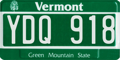 VT license plate YDQ918