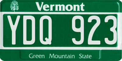 VT license plate YDQ923