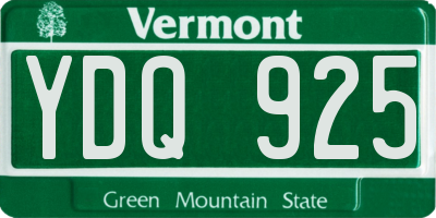 VT license plate YDQ925