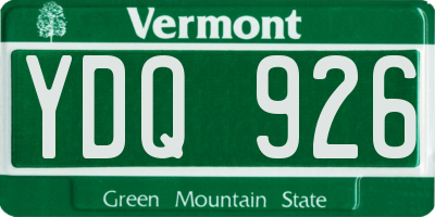 VT license plate YDQ926