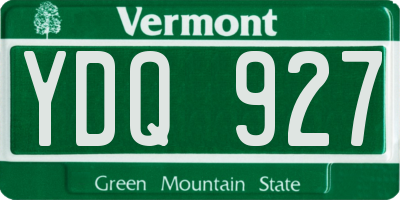 VT license plate YDQ927
