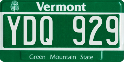 VT license plate YDQ929