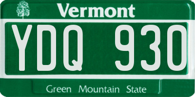VT license plate YDQ930