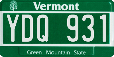 VT license plate YDQ931