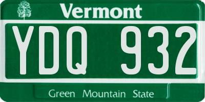 VT license plate YDQ932