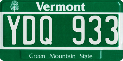 VT license plate YDQ933