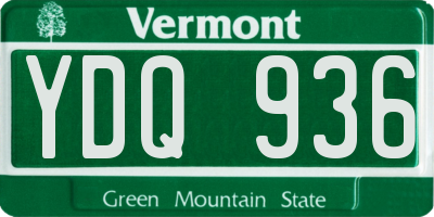 VT license plate YDQ936