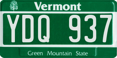 VT license plate YDQ937