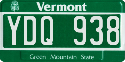 VT license plate YDQ938