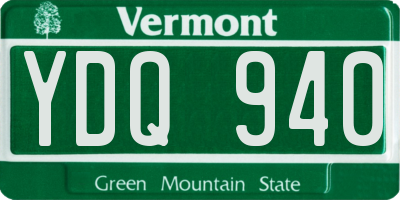 VT license plate YDQ940