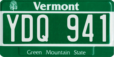 VT license plate YDQ941