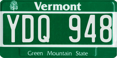 VT license plate YDQ948