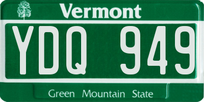 VT license plate YDQ949