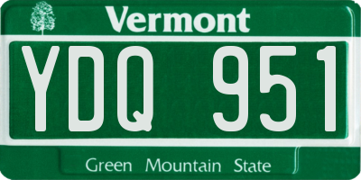 VT license plate YDQ951