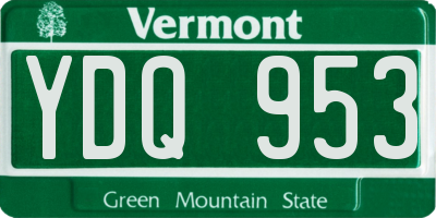 VT license plate YDQ953