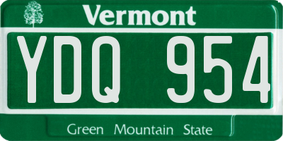 VT license plate YDQ954