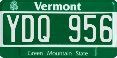VT license plate YDQ956