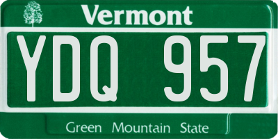 VT license plate YDQ957