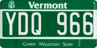 VT license plate YDQ966