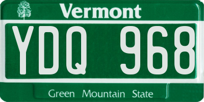 VT license plate YDQ968